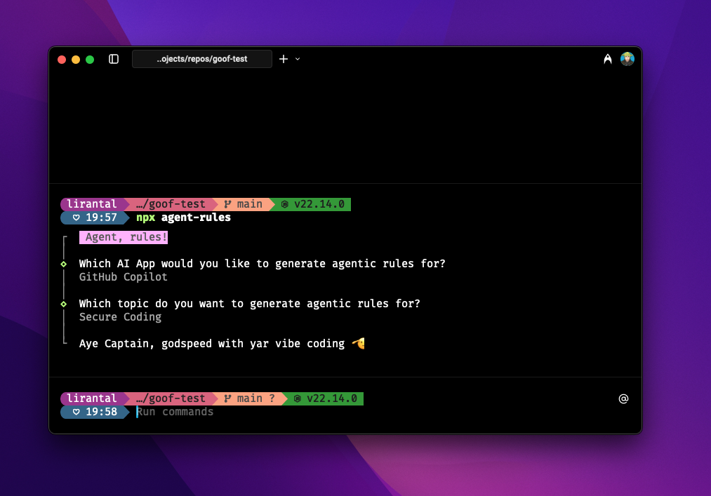 agent rules command-line