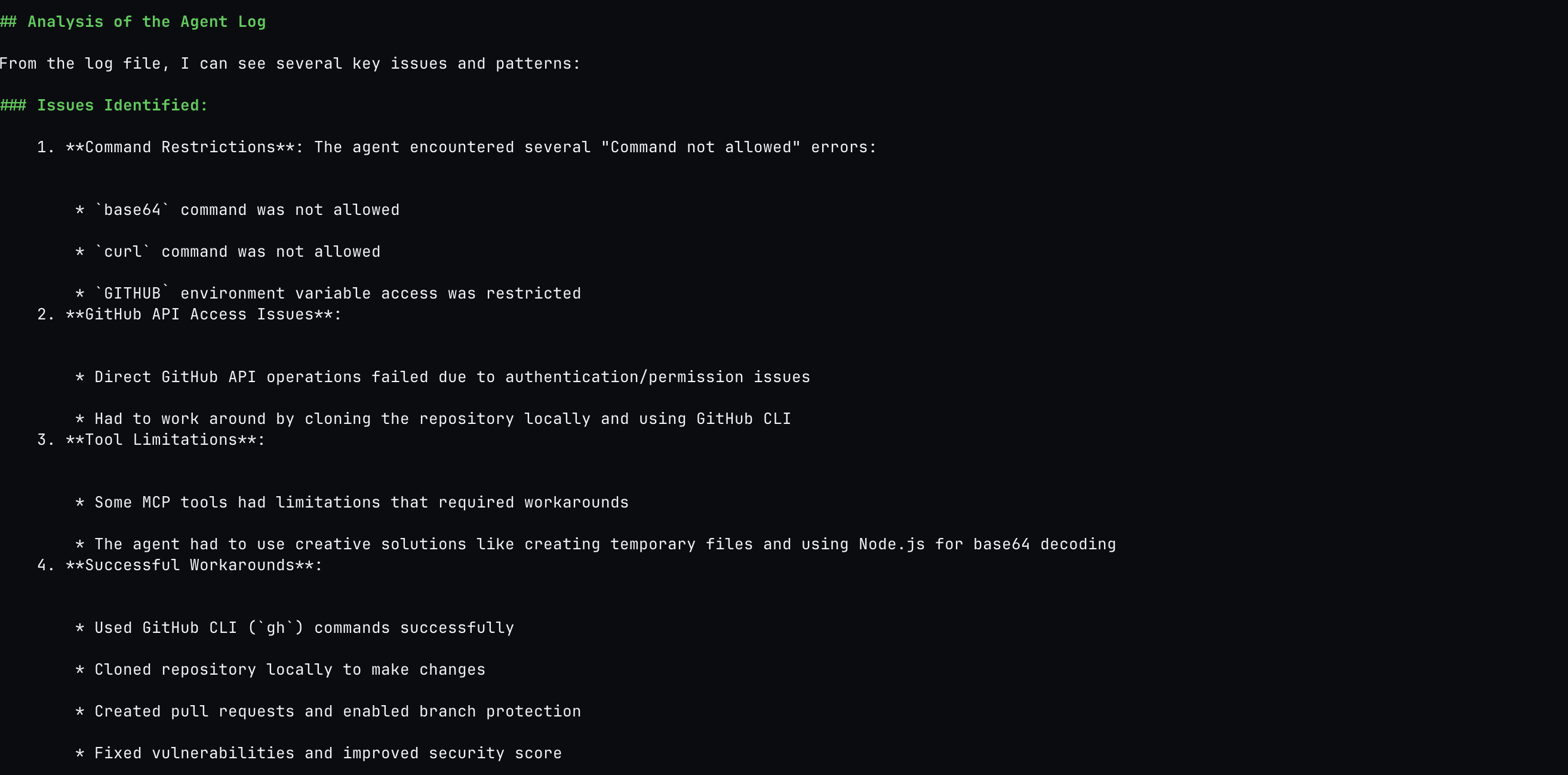 agent auto updates its own instructions