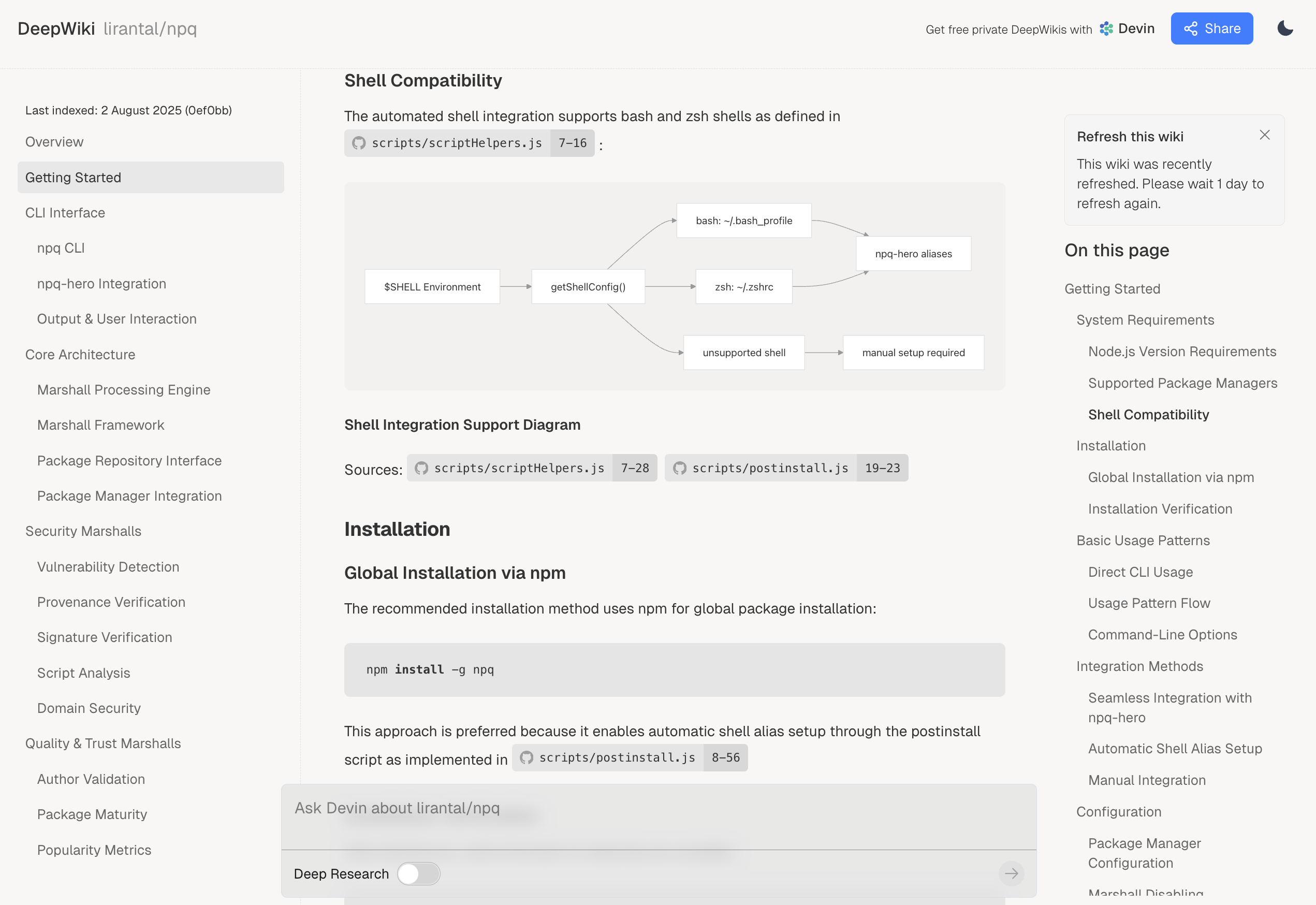 deepwiki for npq