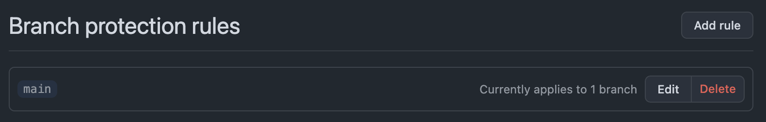 branch protection rules configured by the qodo agent